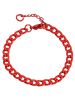 Adeliás Damen Armband – Panzerarmband aus Edelstahl 18 cm in rot