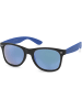 styleBREAKER Nerd Sonnenbrille in Schwarz-Blau matt / Blau