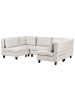 Beliani 5-tlg Modulsofa UNSTAD in Beige/Schwarz