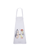 Mr. & Mrs. Panda Küchenschürze Pinguin Heirat ohne Spruch in Weiß