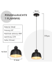 ZMH Pendelleuchte in schwarz 1-flammige E27 Vintage höhenverstellbar