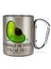 Mr. & Mrs. Panda Edelstahlbecher Avocado Schwangerschaft mit Spruch in Silber