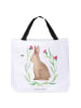 Mr. & Mrs. Panda Shopper Hase Sitzen ohne Spruch in Weiß
