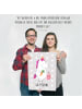 Mr. & Mrs. Panda Poster Einhorn Vegan mit Spruch in Grau Pastell