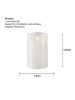STAR Trading LED Stumpenkerze ,M-Twinkle' aus Echtwachs, Batterie und Timer, weiß,