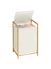 SONGMICS Wäschesammler Rocki in Creme - (B)40 x (H)78 x (T)45 cm
