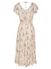 Vivance Midikleid in beige-braun-koralle bedruckt
