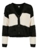 Urban Classics Gestrickte Strickjacke in black/whitesand