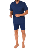 NORMANN Schlafanzug Kurzarm Shorty PyjamaStreifen - 78322 in marine