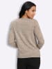 Sieh an! Ajour-Pullover in sesam-champagner-meliert