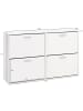 KADIMA DESIGN Schuhschrank WL5.829 Modern 120 x 81 x 24 cm Holz Schuhregal 4 in Weiß