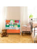 relaxdays Kinderbücherregal in Bunt - (B)62,5 x (H)60 x (T)28 cm