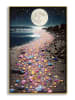 Mauro Ferretti Gemälde auf lackierter Leinwand mit Rahmen und Reliefs, 60 x 3,5 x 90 cm