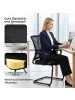 HOMCOM Bürostuhl-58,5 x 57,5 x 93 cm-Schwarz