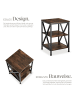 tectake Beistelltisch Nottingham 40,5 x 40,5 x 60,5 cm, Industrial Holz dunkel, rustikal