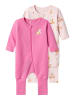 name it Mädchen Strampler Deer mit Zipper in Rosa