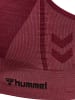 Hummel Hummel Top Hmlclea Yoga Damen Atmungsaktiv Schnelltrocknend Nahtlosen in CABERNET/APPLE BUTTER MELANGE