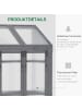 Outsunny Gewächshaus 70L x 50B x 120H cm Grau