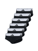 adidas Slip 6er Pack in Schwarz/Weiß