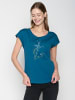 GreenBomb Cool Nature Bird Reed in Rich Blue