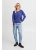 Pulz PZSARA ONeck Box Pullover Loose fit in Dazzling Blue Melange