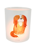 Mr. & Mrs. Panda Glas Windlicht Hund Cavalier King Charles Spani... in Transparent