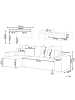 Beliani Ecksofa LUSPA in Grau/Schwarz - (W) 294 x (H) 71 x (L) 130 cm