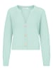 SASSYCLASSY Cardigan mit V-Ausschnitt in Salbeigrün
