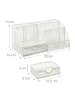 relaxdays Schreibtisch Organizer mit Stiftehalter in Weiß
