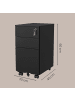 SONGMICS Aktenschrank Berend in Schwarz - (B)30 x (H)60 x (T)45 cm