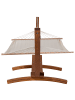 Beliani Hängematte TREVISO in Braun/Beige - (W) 415 x (H) 122 x (L) 124 cm