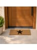 relaxdays Fußmatte Stern in Natur - (B)75 x (T)25 cm
