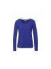 Street One Rundkragen Langarmshirt in blau