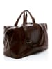 SID & VAIN Leder-Reisetasche Leder Weekender Unisex CHESTER in braun