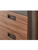 Furn.Design Waschbeckenunterschrank Eiche Stirling, Matera grau, Badmöbel Waschtisch 91 cm