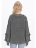 IZIA Women Cardigan in grey melange