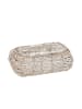 relaxdays 2 x Blumentopf in Weiß/ Natur - (B)25 x (H)10 x (T)15 cm