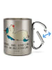 Mr. & Mrs. Panda Thermobecher Einhorn Schnuller mit Spruch in Silber
