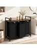 relaxdays Wäschekorb in Braun/ Schwarz - (B)92,5 x (H)73 x (T)33 cm