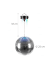 relaxdays Discokugel in Silber/ Schwarz – Ø 20 cm