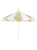 Beliani Marktschirm MINOA in Beige/Weiß - (W) 245 x (H) 269 x (L) 245 cm