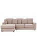 Beliani Ecksofa KOHLO in Beige/Schwarz - (W) 268 x (H) 86 x (L) 154 cm rechtsseitig