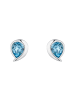 Amor Ohrstecker Silber 925, rhodiniert in blau