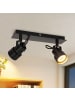 ZMH Deckenleuchte in Schwarz 2-flammige GU10 Vintage Schwenkbar Flurlampe