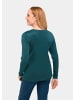 GOLDNER V-Pullover in petrol