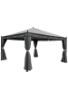 MCW Pergola Calpe mit Seitenwand und Moskitonetz, Grau 4x4m
