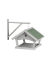 relaxdays Vogelfutterhaus in Grau/ Grün - (B)42,5 x (H)35 x (T)40,5 cm
