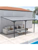 Fornorth Terrassenüberdachung in Dunkelgrau 435x300x225-270cm