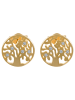 Adeliás Damen Ohrringe – Ohrstecker aus 333 Gold mit Zirkonia in gold