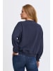 PULZ Jeans PZTABITA Logo Sweatshirt loose fit in Dark Sapphire